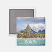 Flic en flac Mauritius strand Souvenir Magneet (Voorkant / Achterkant)
