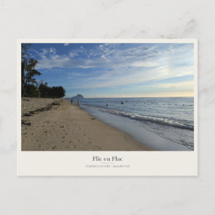 Flic en Flac-strand in zachte avondlicht Briefkaart
