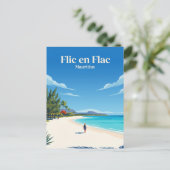 Flic en Flac-strand Mauritius Briefkaart (Staand voorkant)