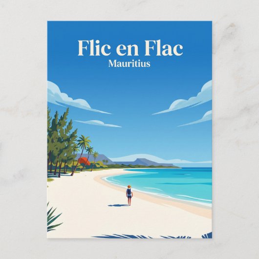 Flic en Flac-strand Mauritius Briefkaart (Voorkant)