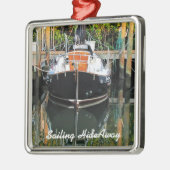 Flicka Sailboat Reflection Ornament (Links)