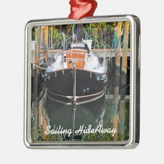 Flicka Sailboat Reflection Ornament (Links)