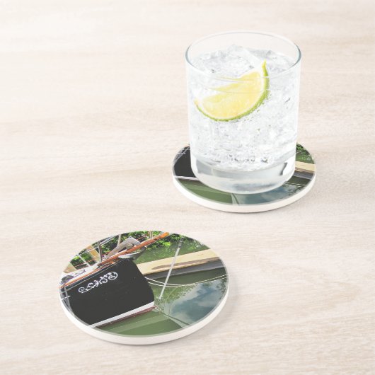 Flicka Sailboot Bow Sprit Sandstone Onderzetter (Zijkant)