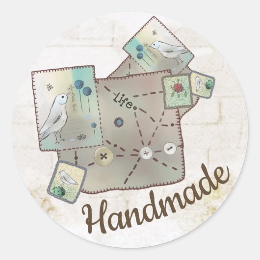 Flicken Ronde Sticker (Voorkant)