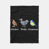 Flicker Dodo Titmouse Fleece Deken (Voorkant)