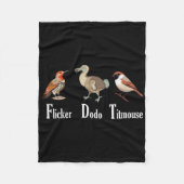Flicker Dodo Titmouse Grappig Fleece Deken (Voorkant)