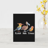 Flicker Dodo Titmouse Grappig Kaart (Gele Bloem)