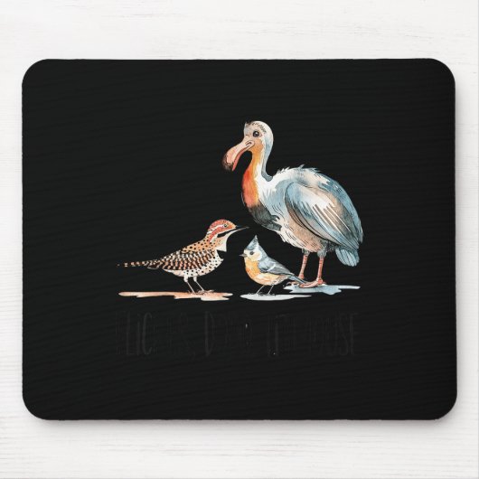 Flicker Dodo Titmouse Kleding Vogel Nerd Wildlife  Muismat (Voorkant)
