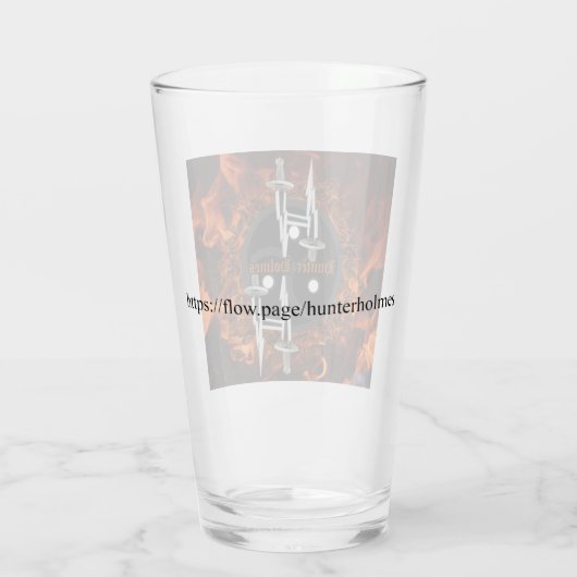 Flicker & Flame - Hunter Holmes Pint/Shaker Glass Glas (Achterkant)