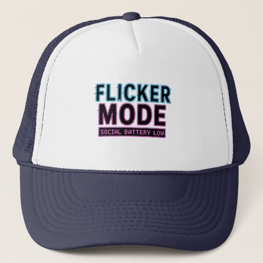 Flicker Mode Trucker Hat - Esthetisch & Vet Trucker Pet (Voorkant)