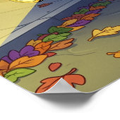 Flicker the Fox beroemd gemaakt door Halloween Gho Poster (Hoek)