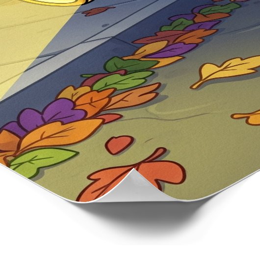 Flicker the Fox beroemd gemaakt door Halloween Gho Poster (Hoek)