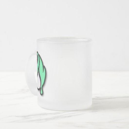 Flickerfluid™ Frosted Mug Matglas Koffiemok (Voorkant links)