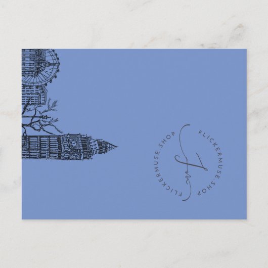 Flickermuse Floral Tone Sketch Briefkaart (Voorkant)