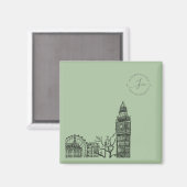 Flickermuse London Color Tone Sketch Magneet (Voorkant / Achterkant)