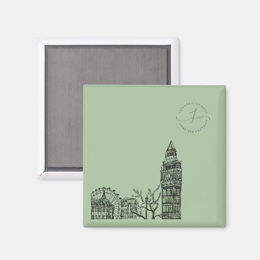 Flickermuse London Color Tone Sketch Magneet (Voorkant / Achterkant)