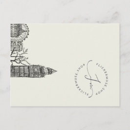 Flickermuse Mocha Mousse Tone Sketch Briefkaart