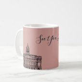 Flickermuse Nottingham Floral Tone Sketch Koffiemok (Voorkant links)