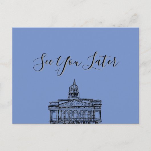 Flickermuse Nottingham Mocha Mousse Tone Sketch Briefkaart (Voorkant)