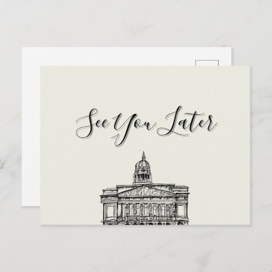 Flickermuse Nottingham Mocha Mousse Tone Sketch Briefkaart (Voorkant / Achterkant)