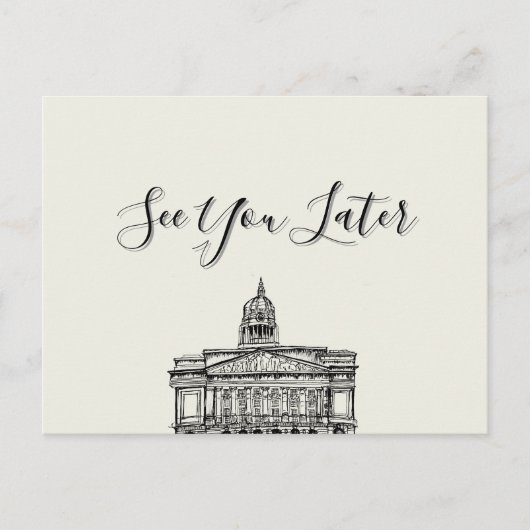 Flickermuse Nottingham Mocha Mousse Tone Sketch Briefkaart (Voorkant)