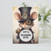 Flickertail dank u Steampunk dier Custom Bedankkaart (Staand voorkant)