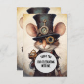 Flickertail dank u Steampunk dier Custom Bedankkaart (Voorkant / Achterkant)