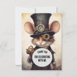 Flickertail dank u Steampunk dier Custom Bedankkaart