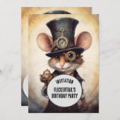 Flickertail's Steampunk Animal Aangepaste naam Kaart (Voorkant / Achterkant)
