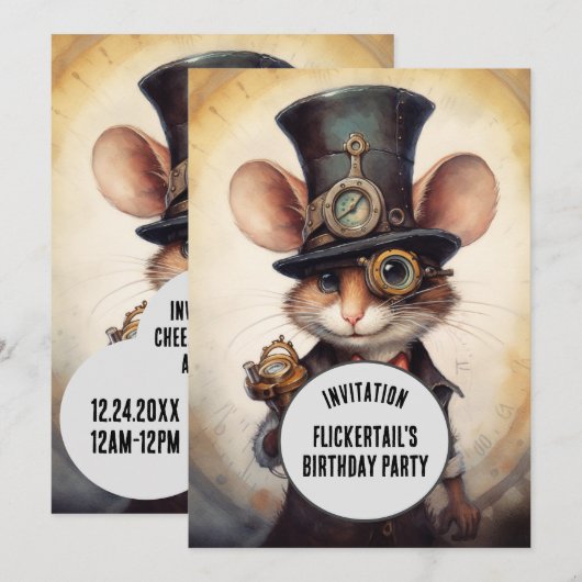 Flickertail's Stoomtech Dier Aangepaste naam Kaart (Voorkant / Achterkant)