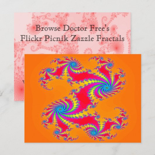 Flickr Picnik Zazzle Fractals Briefkaart (Voorkant / Achterkant)