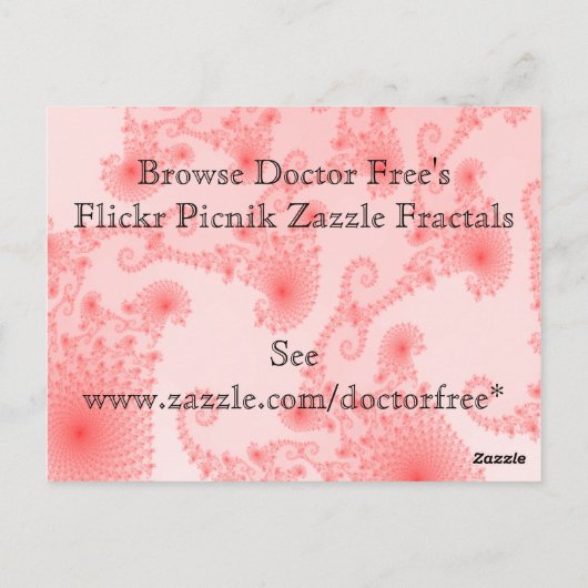 Flickr Picnik Zazzle Fractals Briefkaart (Achterkant)