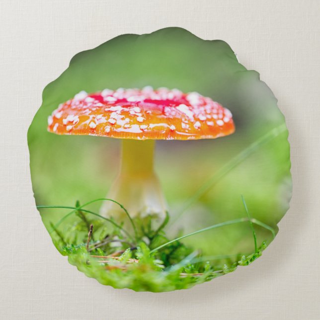 Fliegenpilz Rond Kussen (Achterkant)