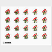 Fliegenpilze toadstools ronde sticker (Vel)