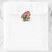 Fliegenpilze toadstools ronde sticker (Tas)