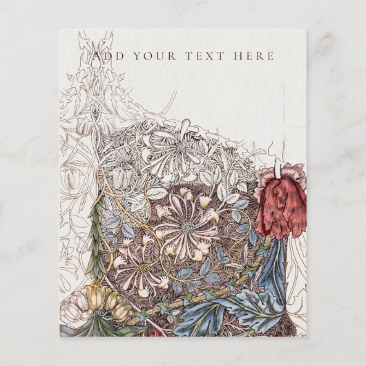 FLIER : WILLIAM MORRIS : HONEYSUCKLE + TULIP FLYER (Achterkant)