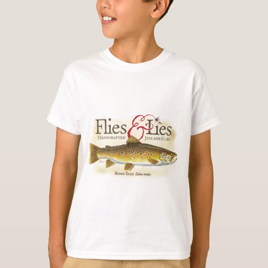 Flies & Lies Brown Trout T-shirt (Voorkant)