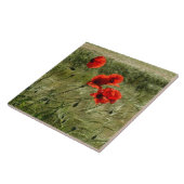 Fliese mit Klatschmohn 02 Tegeltje (Zijkant)