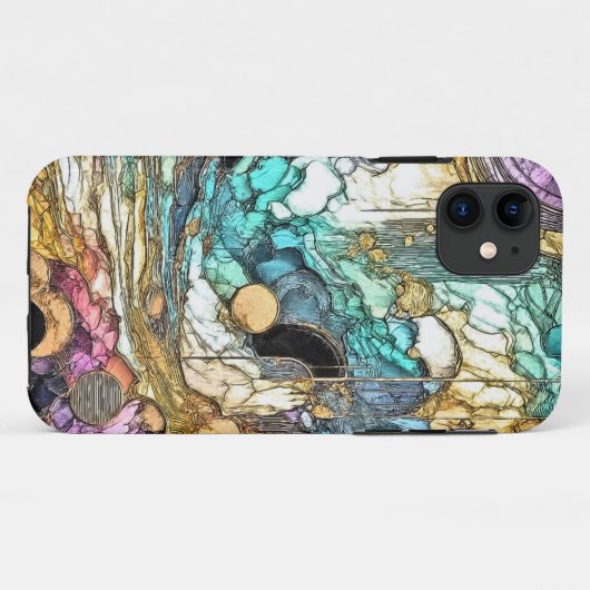 Fliesender Goldfluss Case-Mate iPhone Case (Achterkant (horizontaal))