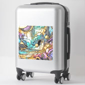 Fliesender Goldfluss Sticker (Koffer)