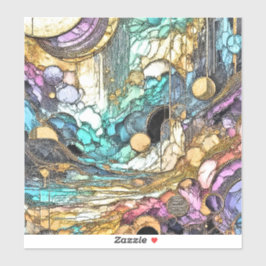 Fliesender Goldfluss Sticker