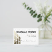 Fliesenleger Handwerk Visitekaartje (Staand voorkant)