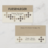 Fliesenleger- Handwerker Visitekaartje (Voorkant / Achterkant)