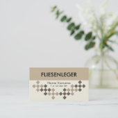 Fliesenleger- Handwerker Visitekaartje (Staand voorkant)