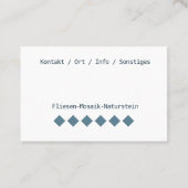 Fliesenleger Handwerker Visitekaartje (Achterkant)