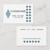 Fliesenleger Handwerker Visitekaartje (Voorkant / Achterkant)