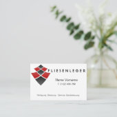 Fliesenleger - Handwerker Visitekaartje (Staand voorkant)