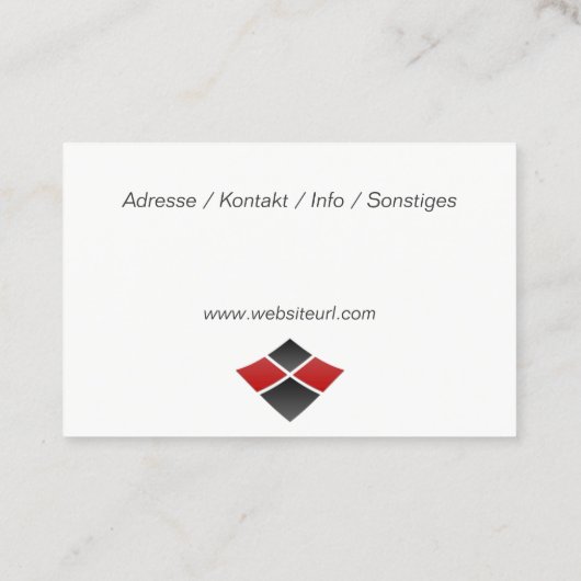 Fliesenleger - Handwerker Visitekaartje (Achterkant)