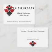 Fliesenleger - Handwerker Visitekaartje (Voorkant / Achterkant)