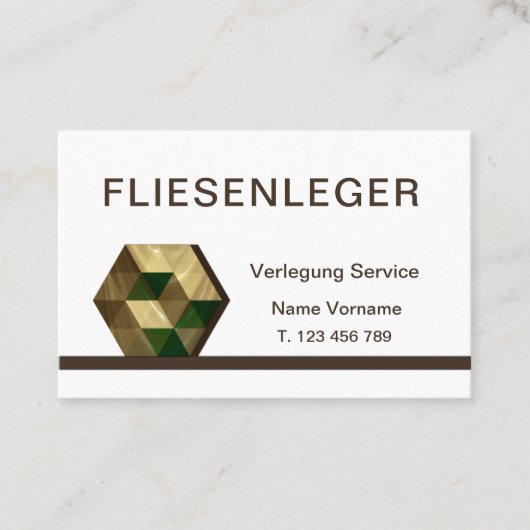 Fliesenleger Visitekaartje (Voorkant)
